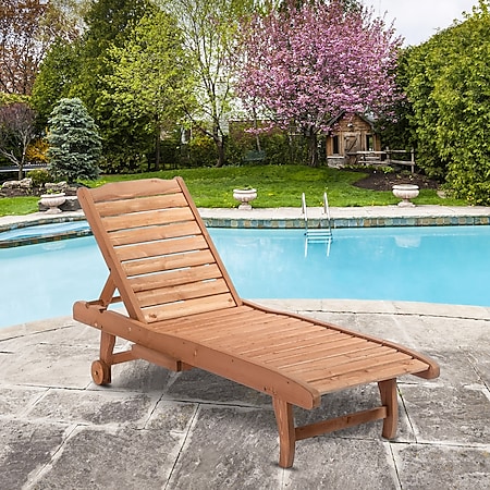 Outsunny Gartenliege mit 3 stufiger Rückenlehnenverstellung grau L160 x B60  x H90cm | online kaufen bei Netto