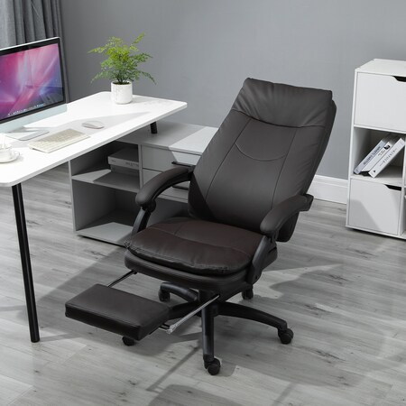 Vinsetto Bürostuhl mit Fußstütze 64 x 64 x 112-120 cm (BxTxH)  Chefsessel  Gamingstuhl Drehstuhl Schreibtischstuhl online kaufen bei Netto