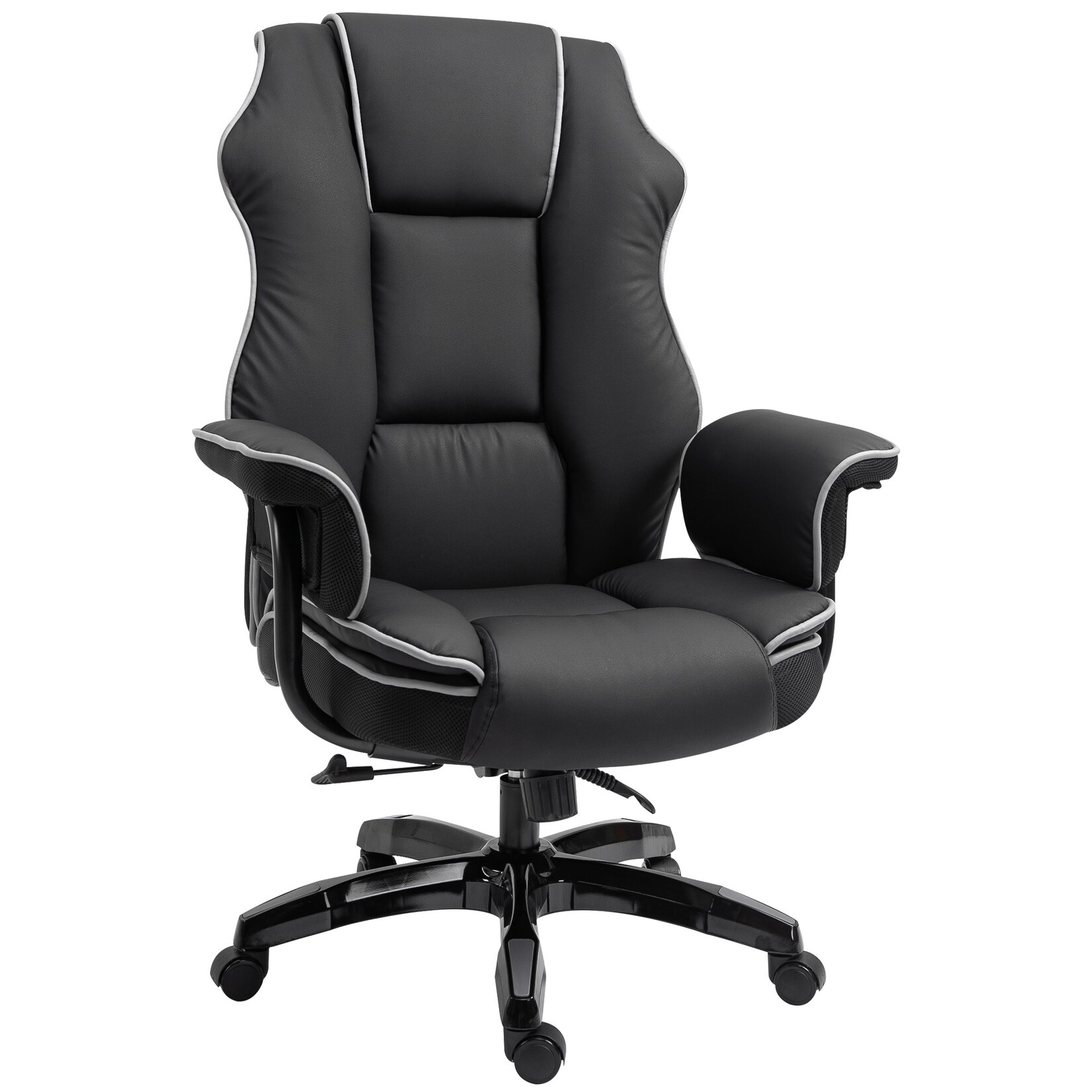 Vinsetto Bürostuhl  ergonomisch schwarz 66,5 x 55 x 123-129 cm (BxLxH)