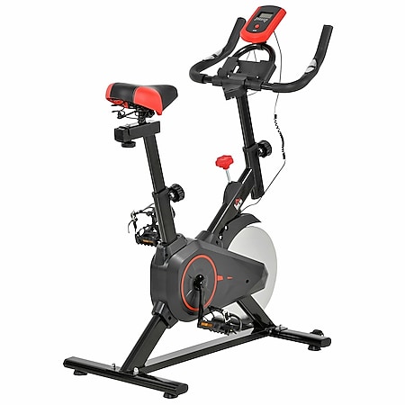 Stationary Fitness Heimtrainer & Einstellbar Sitz & LCD Haushalt Workout Bike DE 