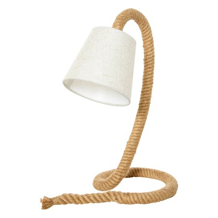 Tischlampe 43,5 HOMCOM Hanfseilsockel cm x | (BxTxH) bei beige kaufen Netto online 21 29,5 x mit