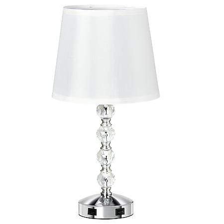 HOMCOM Tischlampe mit Kristalloptik bunt Ø23 x 45H cm | Nachttischlampe Tischlampe für Schlafzimmer Lampe Tischlampe - Bild 1