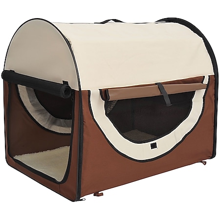 PawHut Hundetransportbox in Größe L L: 70 x 51 x 59 cm (LxBxH) | Hundebox Transportbox faltbar Hundetransportbox - Bild 1