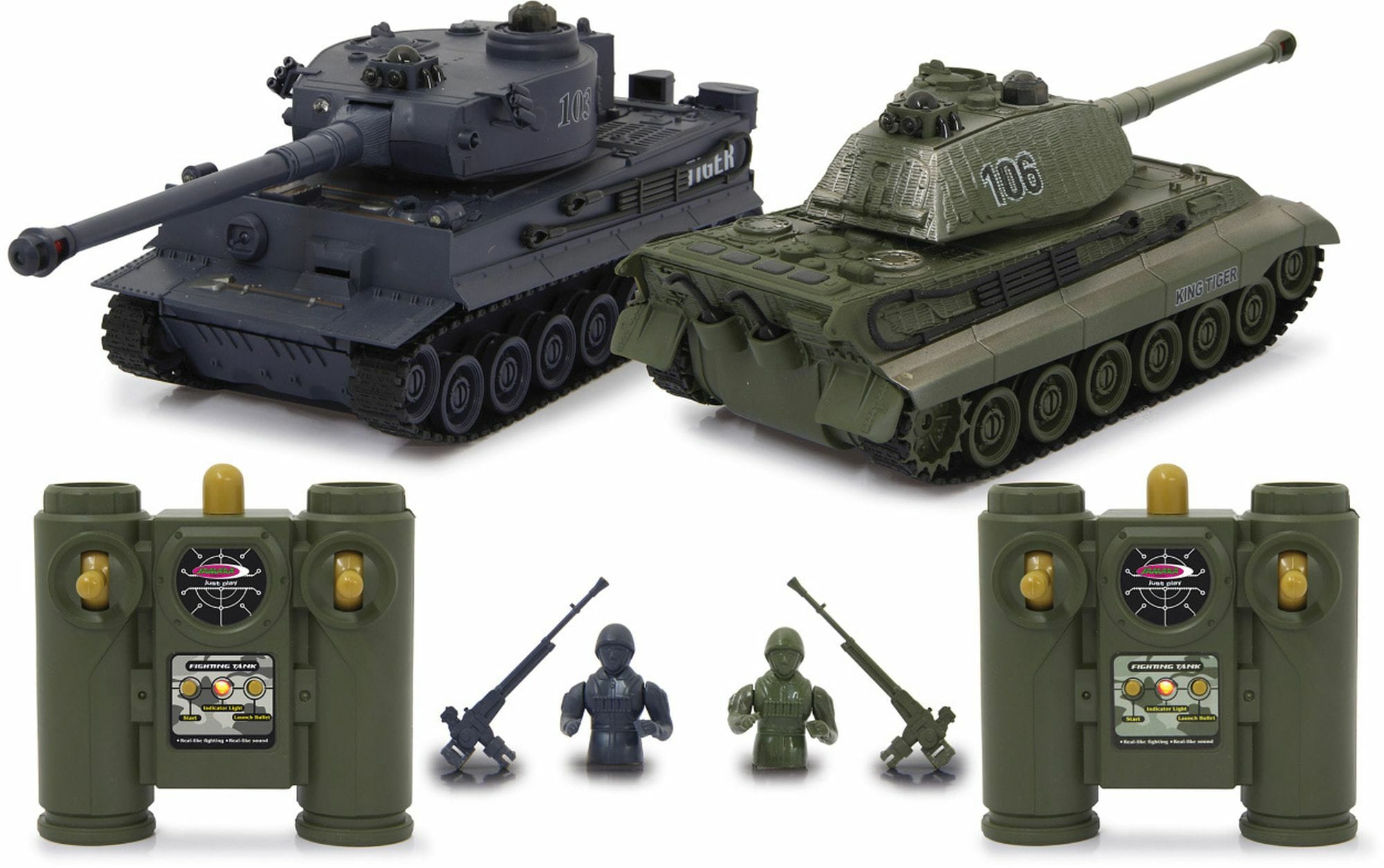 wheelfun 1/24 Taigen RC gevechtstank Tiger I op afstand bestuurde militaire tank Infraroodgevecht RC hobbymodellen