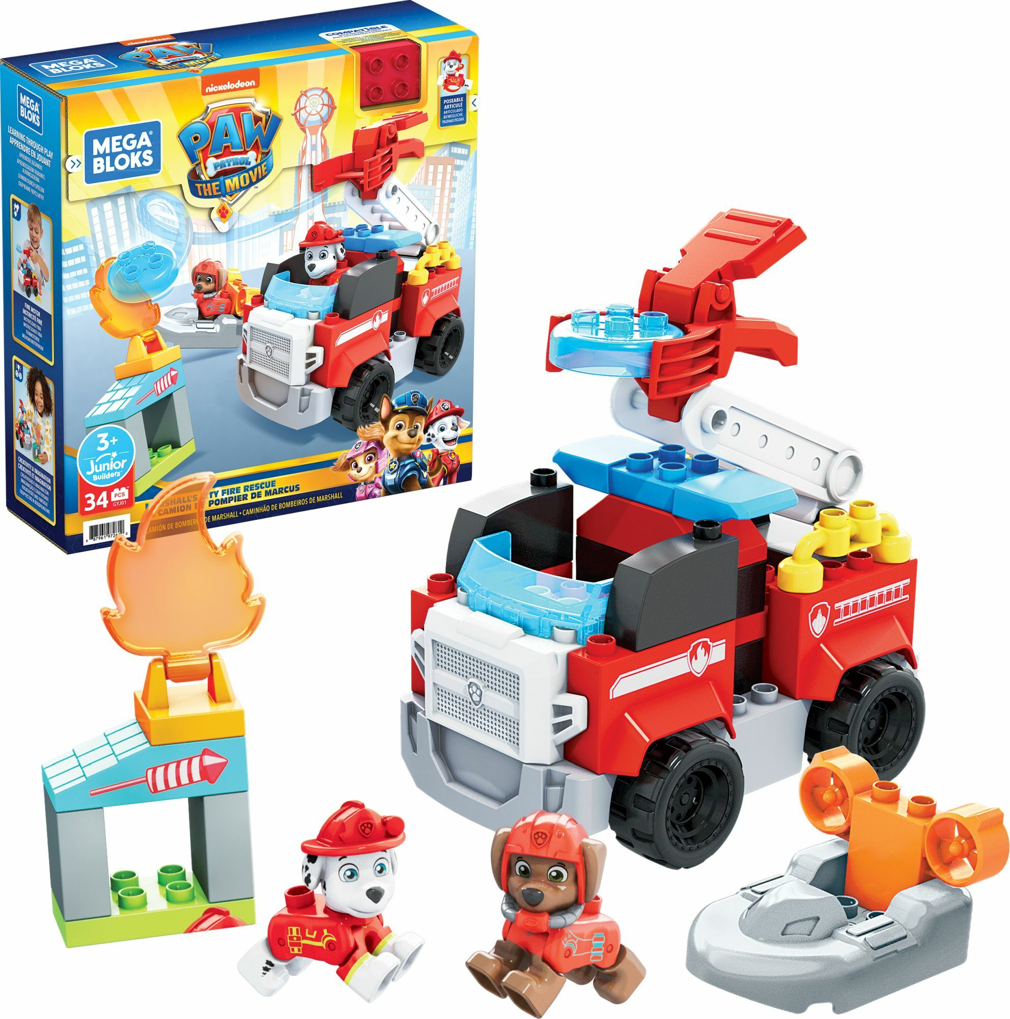Mega Bloks Mattel GYJ01  Paw Patrol Feuerwehr Spielset - Bild 1