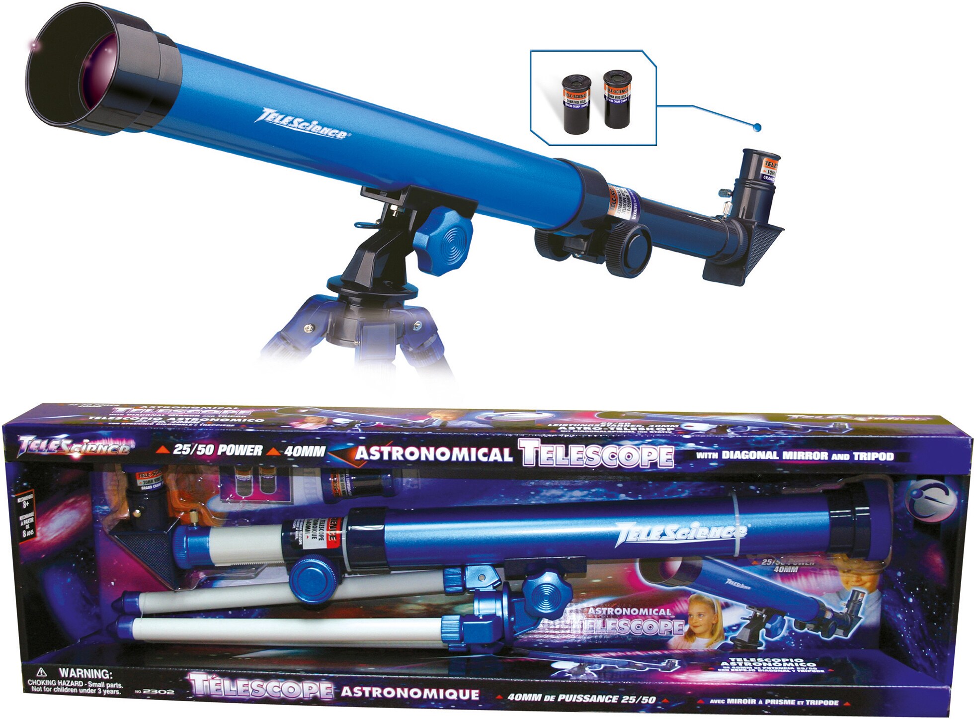 MioMio Astro-Teleskop 40 mm 25/50-fach - Bild 1