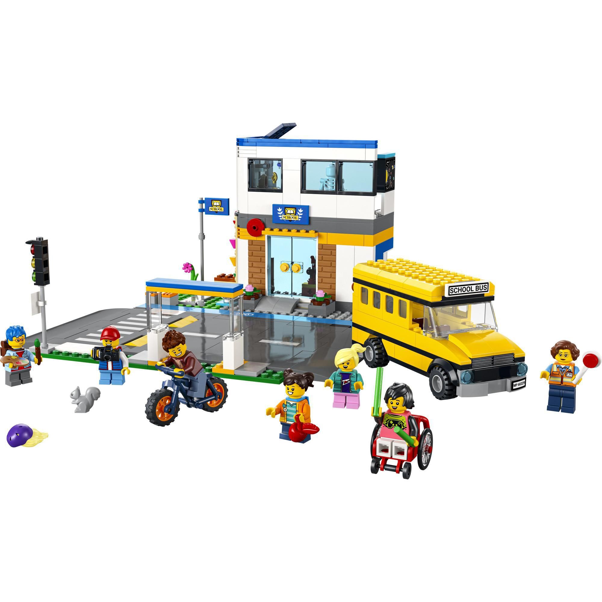 LEGO&reg; City 60329 Schule mit Schulbus - Bild 1
