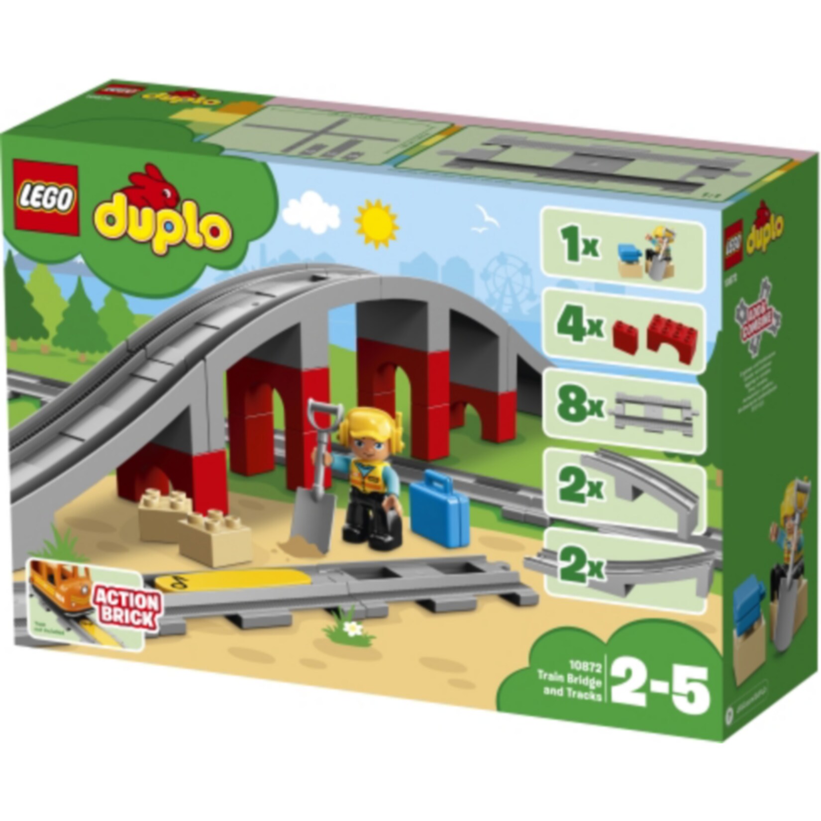 LEGO&reg; duplo 10872 Eisenbahnbr&uuml;cke und Schienen, 26 Teile - Bild 1