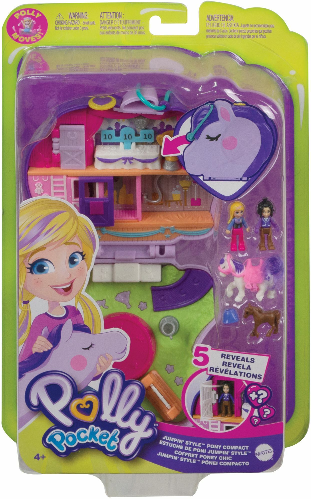 Polly Pocket Mattel GTN14  Pony-Springspass Schatulle - Bild 1