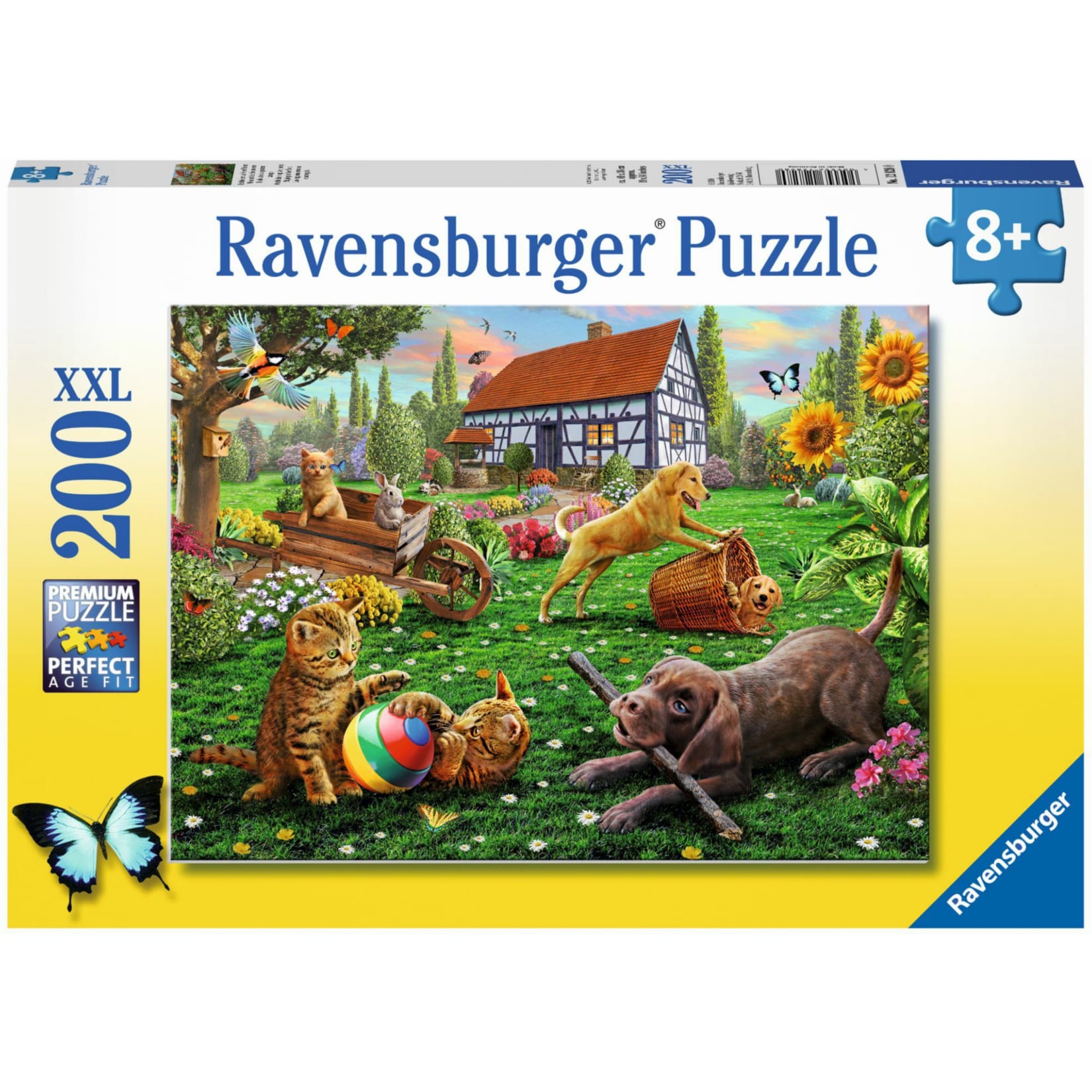 Ravensburger Kinderpuzzle 12828 – Entdecker Auf Vier Pfoten – Katzen & Hunde, 200 XXL-Teile, Ab 8 Jahren