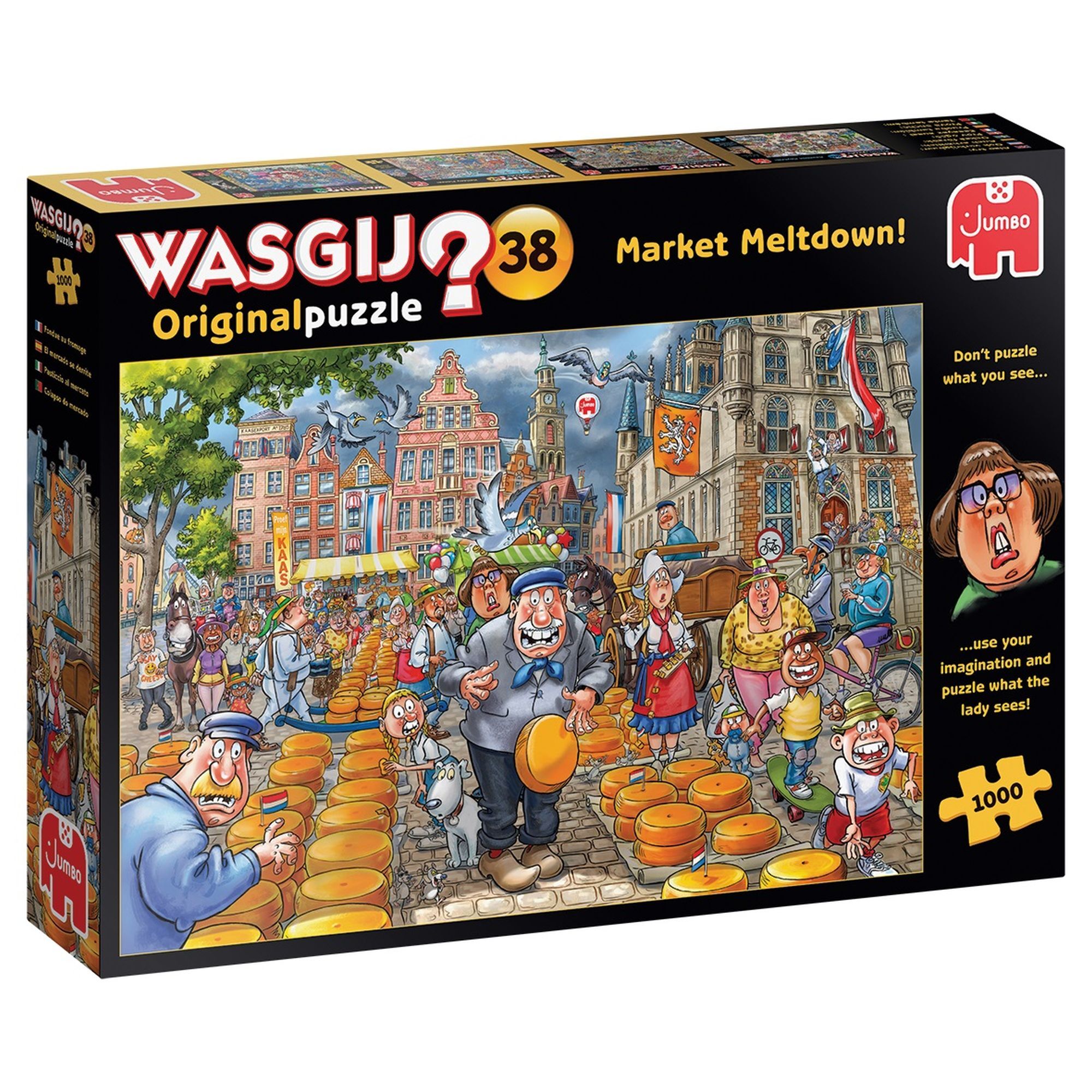 Jumbo 25010 Wasgij Original 38 - Market Meltdown! - 1000 Teile - Bild 1