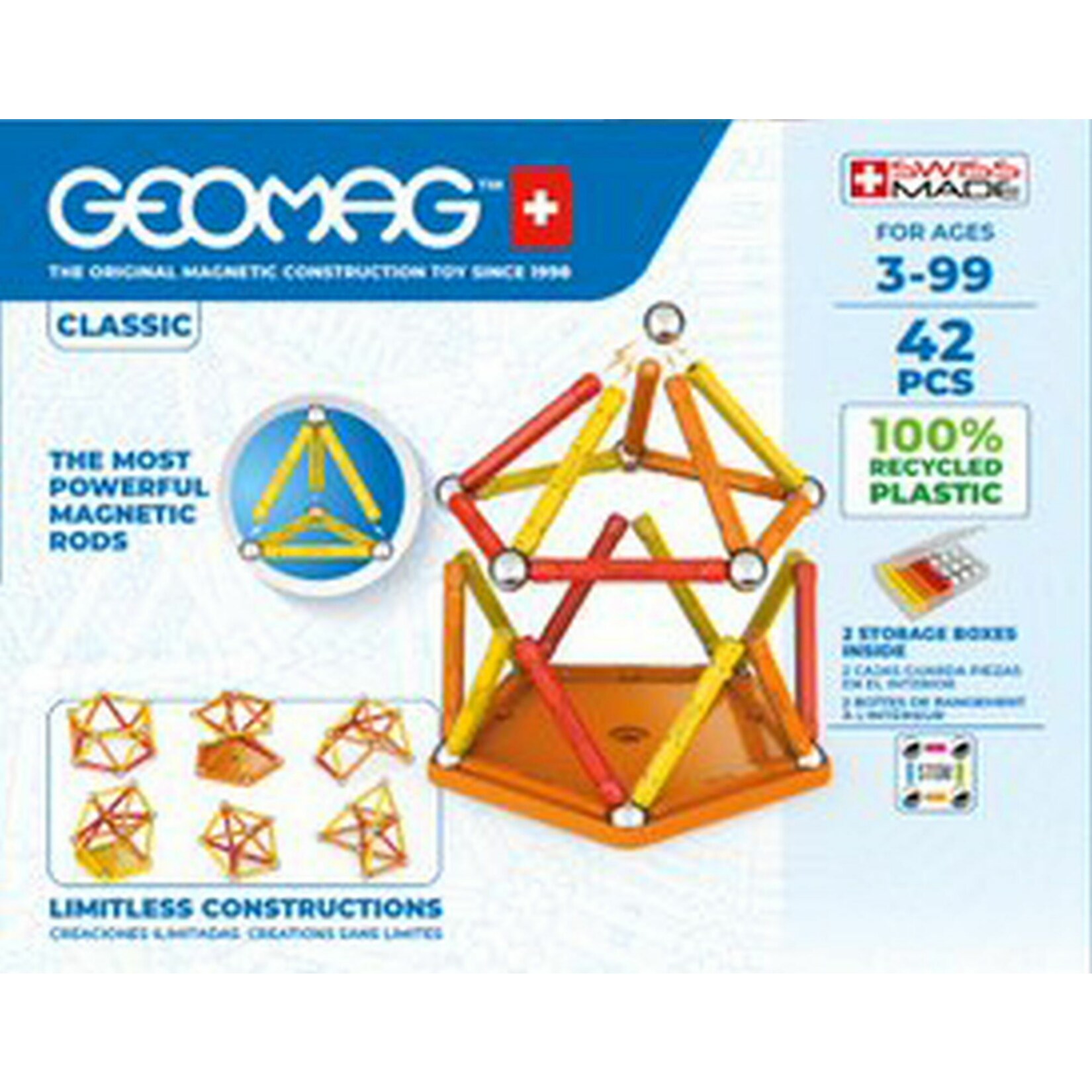Geomag CLASSIC GREEN Line 42 Teile - Bild 1