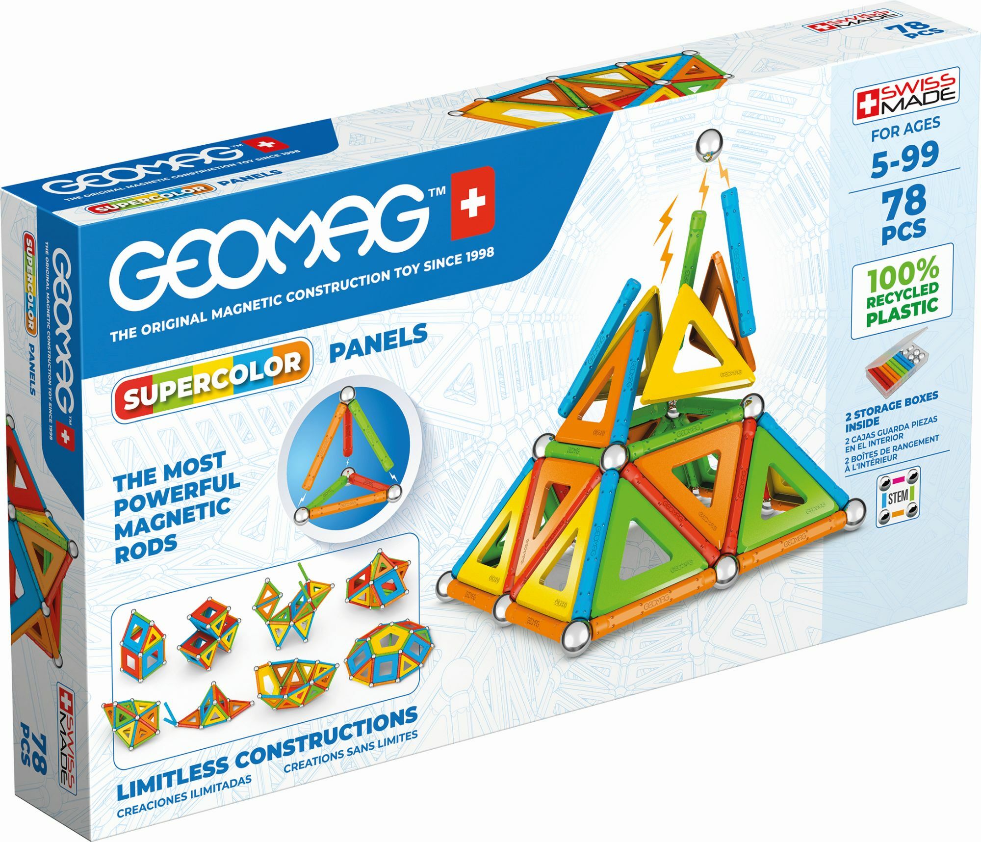 Geomag Geomag Supercolor Panels Recycled 78 pcs - Bild 1