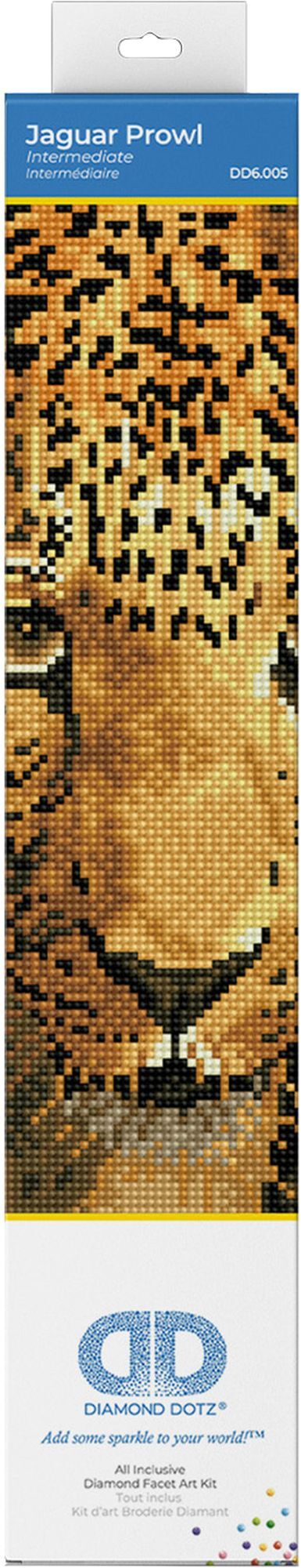 Diamond Dotz Original Diamond Painting ''Jaguar Prowl 27,5 x 35,5 cm 11.808 Diamant Mosaiksteine Kreativset f&uuml;r Erwach - Bild 1