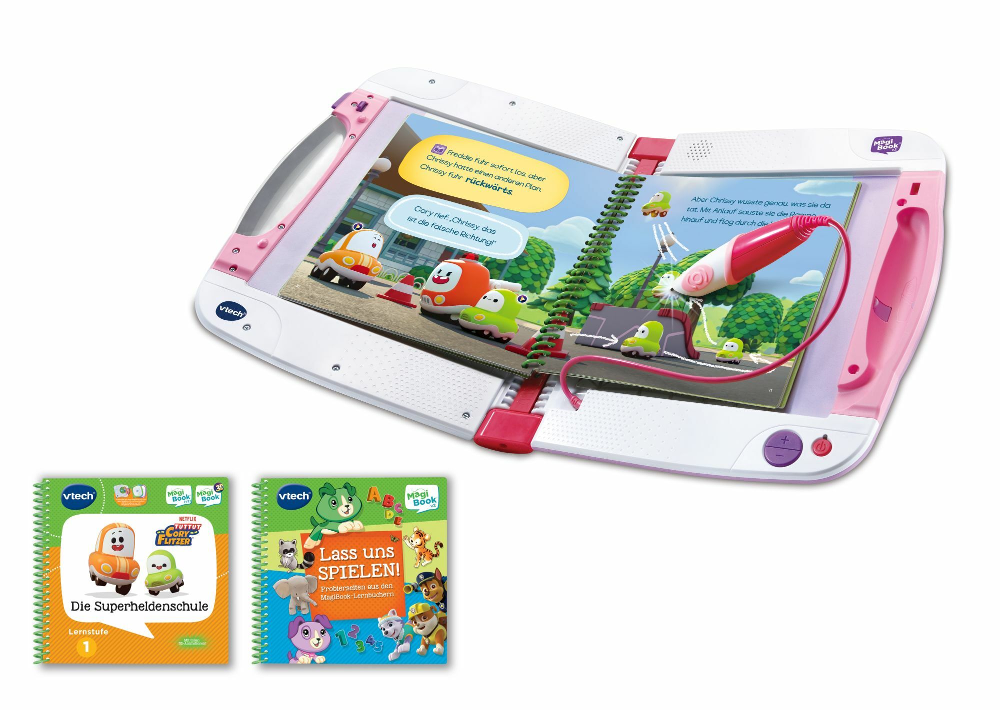 VTech 80-613189 MagiBook v2 pink inkl. 2 Lernb&uuml;chern - Bild 1