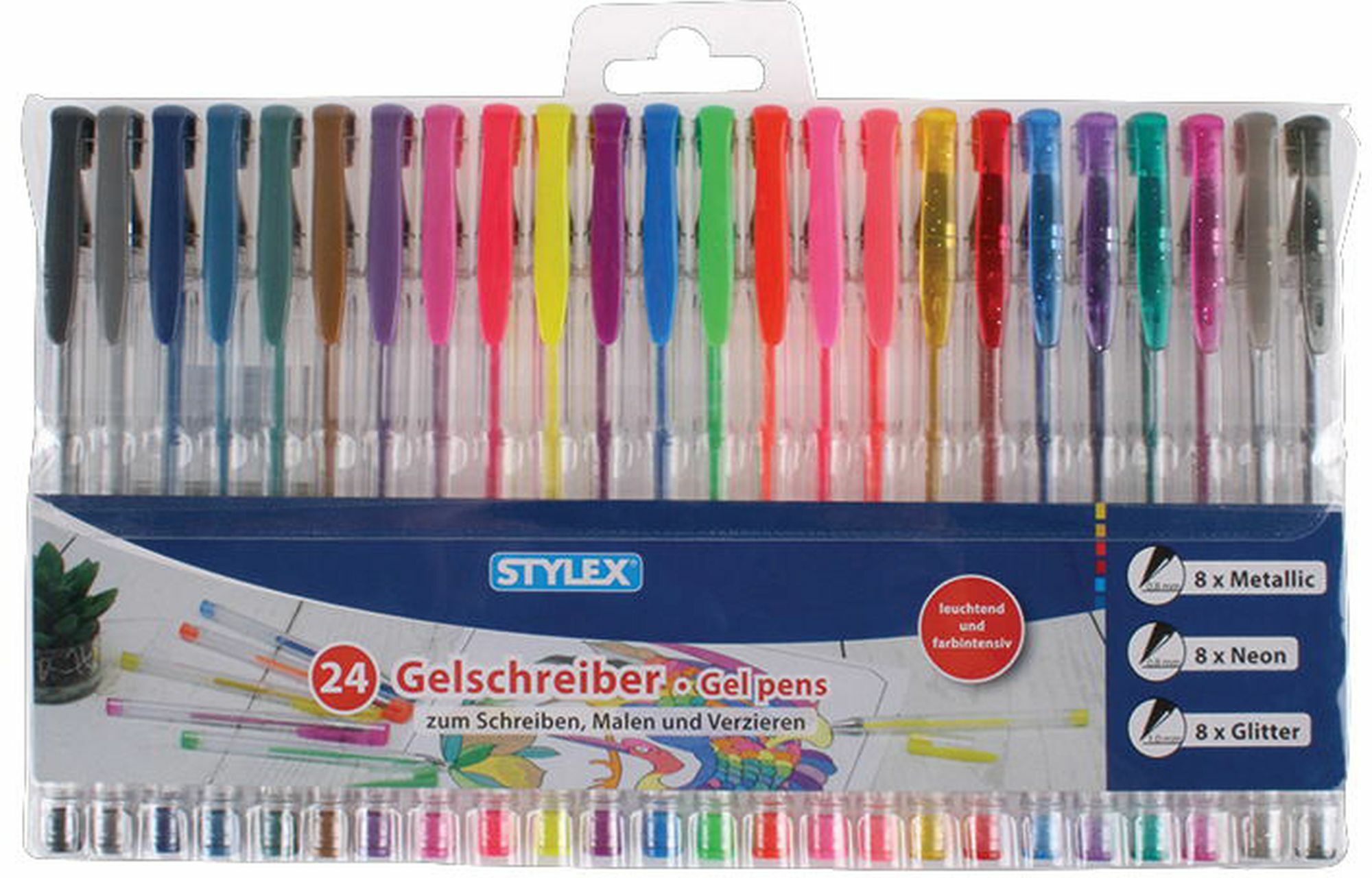 48 Gelschreiber-Minen Set – 0,38 Mm In Glitzer, Metallic, Pastell & Neon