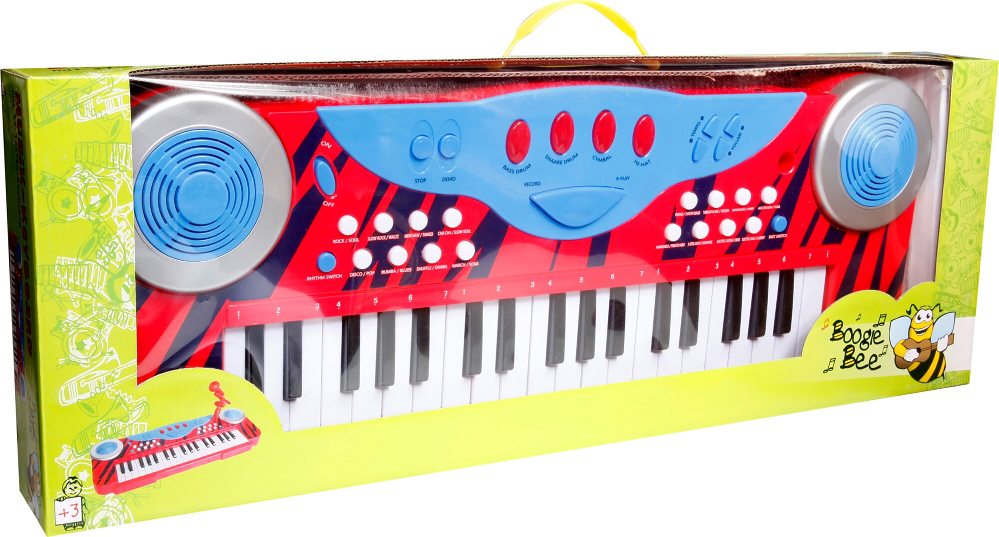 Boogie Bee Elektronisches Keyboard mit Mikrofon, L&auml;nge 68 cm - Bild 1