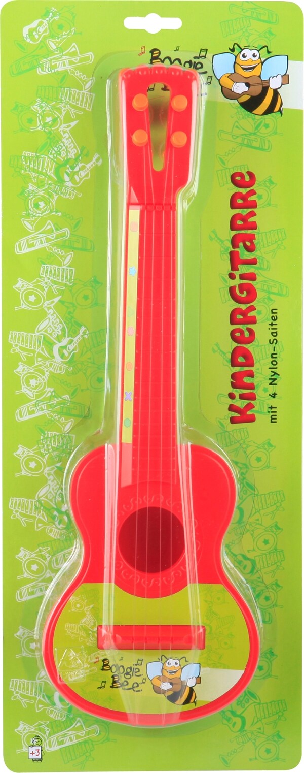 Boogie Bee Kindergitarre Kunststoff, rot, 40cm - Bild 1