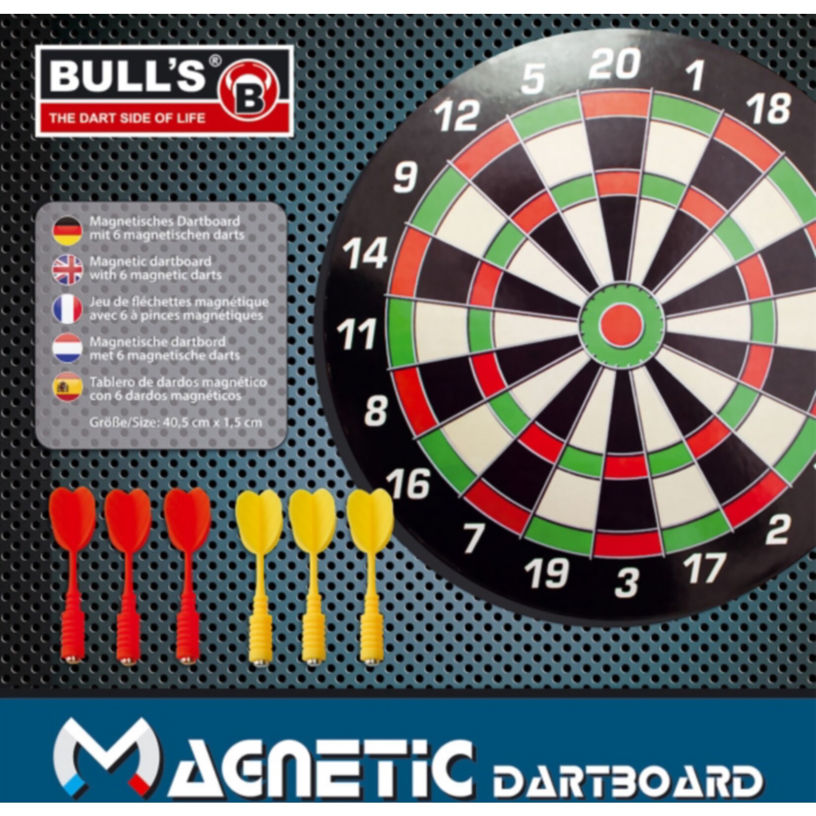Bull's Magnetic Dartboard mit 6 Pfeilen - Bild 1