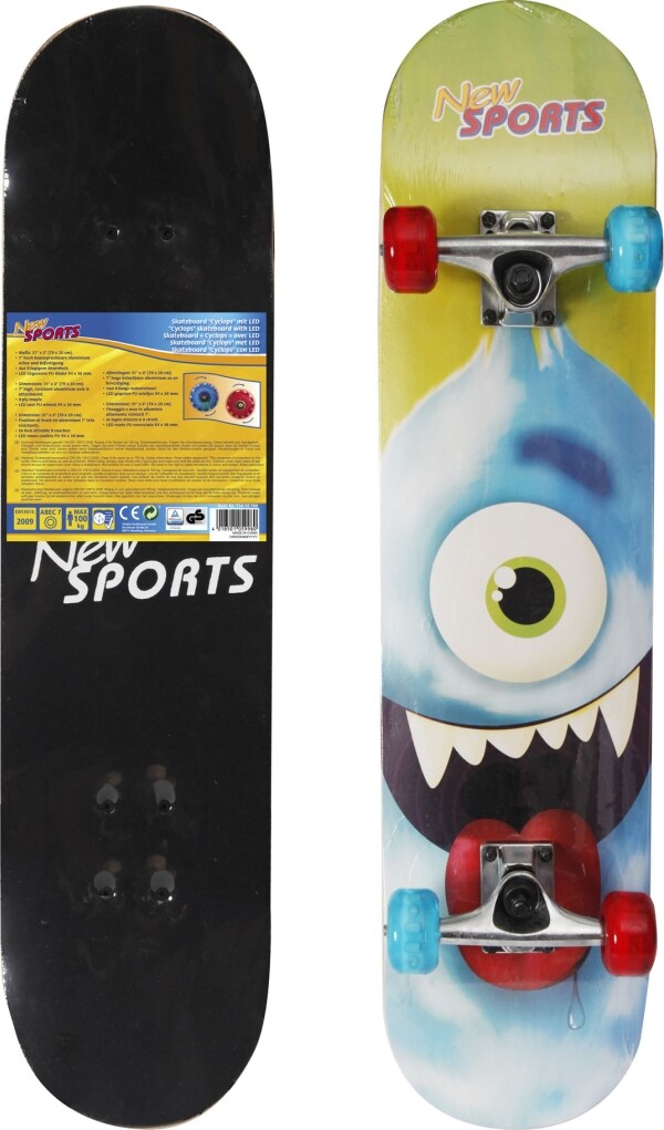 New Sports Skateboard Cyclops, LED R&auml;der, 78 cm - Bild 1