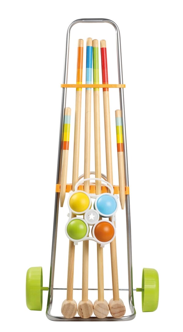 Outdoor active Outdoor active Krocketwagen f&uuml;r 4 Spieler, L&auml;nge 80 cm - Bild 1