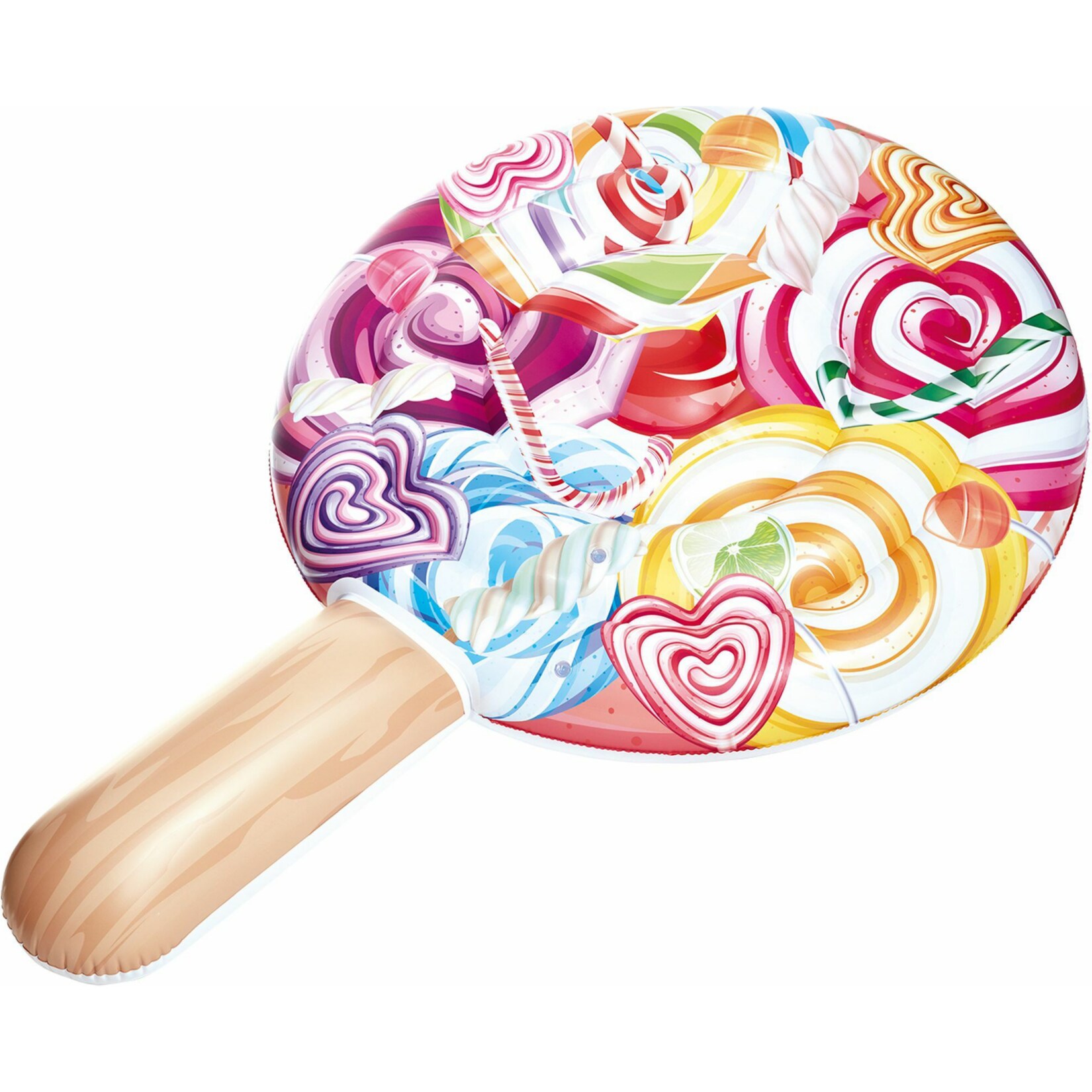 Happy People Floater Lollipop Candy World, aufgeblasen ca. 122x190 cm, unaufgeblasen ca. 133x200 cm, Form eines Lollies mit Stiel - Bild 1