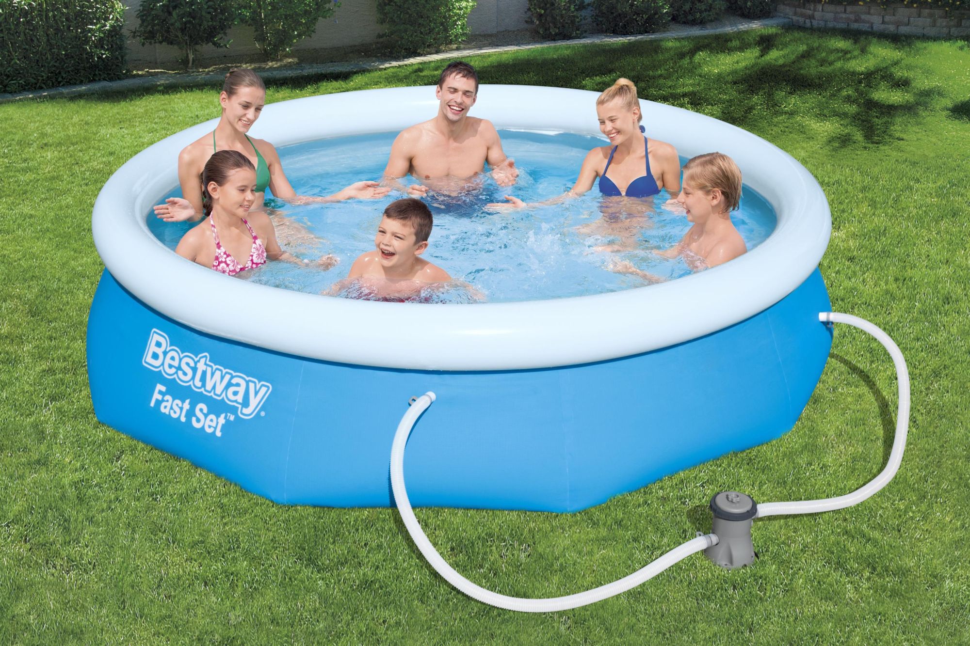 Bestway Fast Set&trade; Pool-Set, rund, mit Filterpumpe 305 x 76 cm - Bild 1