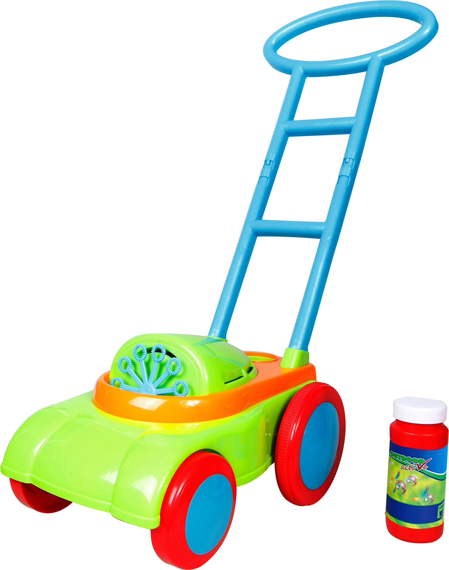 Outdoor active Outdoor active Seifenblasen-Rasenm&auml;her, mechanisch, ca. 44x21x50 cm, ab 3 Jahre - Bild 1