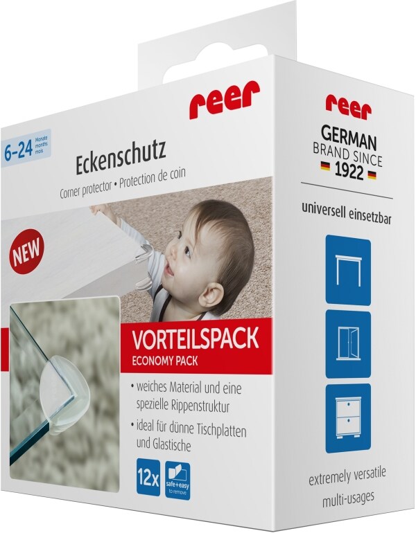 reer Vorteilspack Eckenschutz, transparent, 12 St&uuml;ck - Bild 1