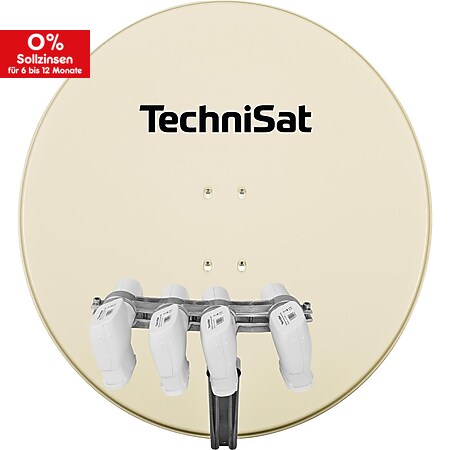 TechniSat Skytenne (Mehr-Teilnehmer-Empfangssystem), beige (Sat-Antenne 85 cm inkl. 4 Quattro-LNBs) - Bild 1
