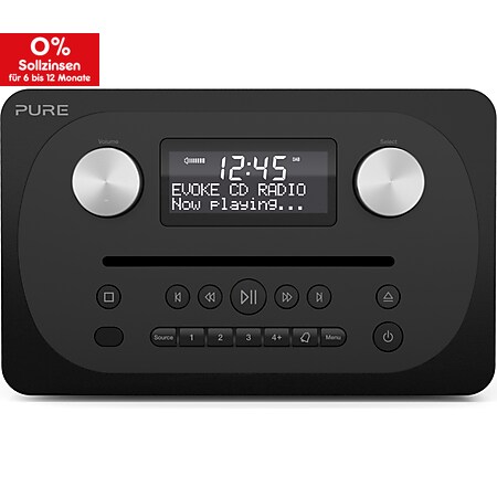 Pure Evoke C-D4, Siena Black, EU/UK CD, DAB+, Digitalradio, UKW-Radio, Internetradio, Bluetooth - Bild 1