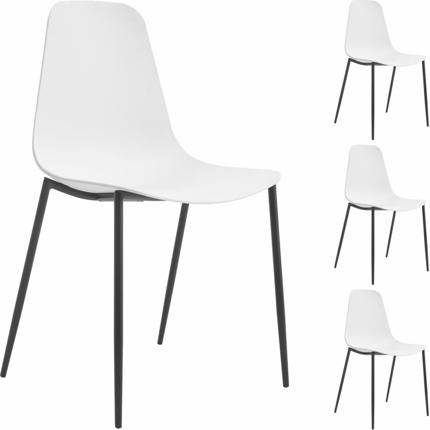 IDIMEX Esszimmerstuhl FRIDO im 4er Pack modernes Design in wei&szlig; - Bild 1