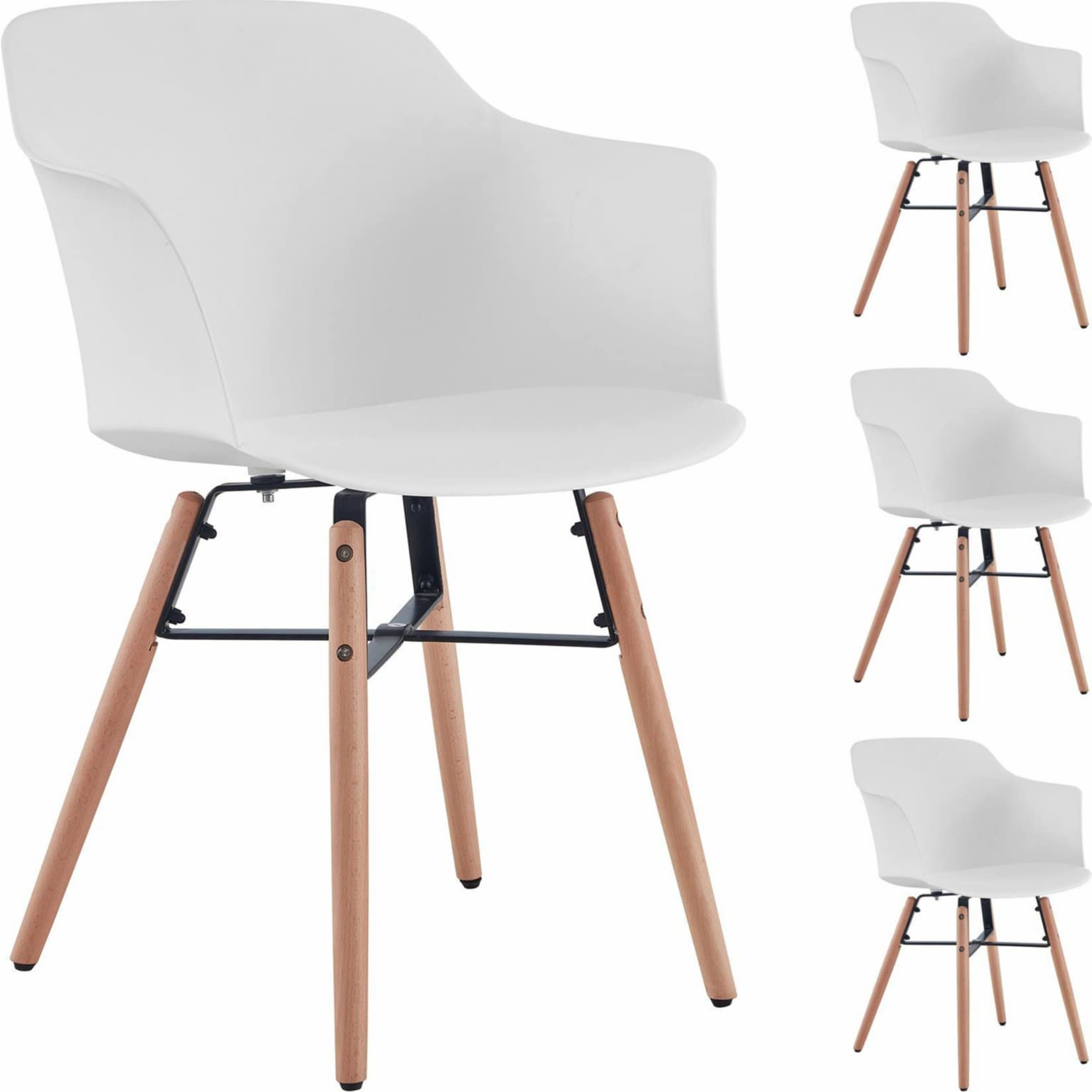 IDIMEX Esszimmerstuhl Kunststoff 4er Set IZAN - Bild 1
