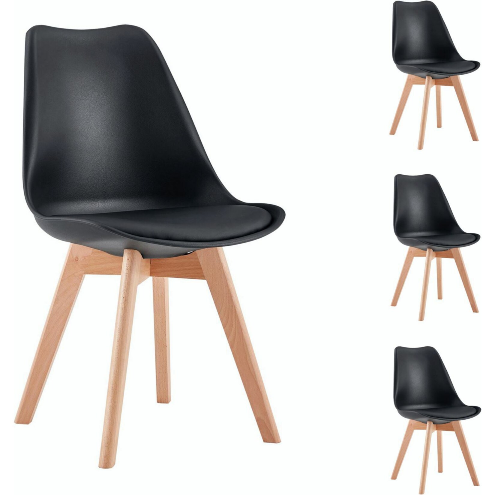 IDIMEX Esszimmerstuhl Retro Design 4er Set ABBY - Bild 1