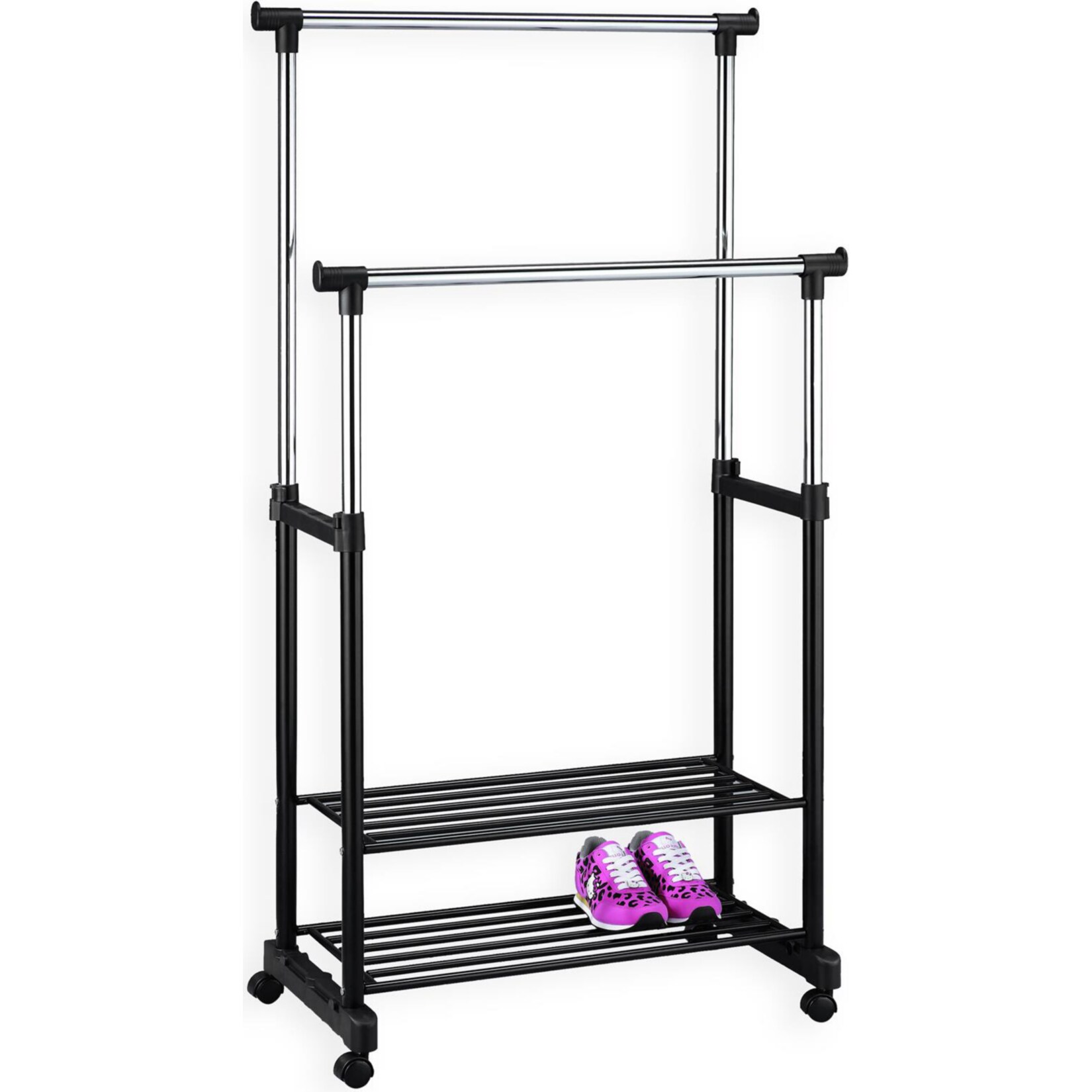 IDIMEX Rollgarderobe 2 Ablagen NELMA - Bild 1