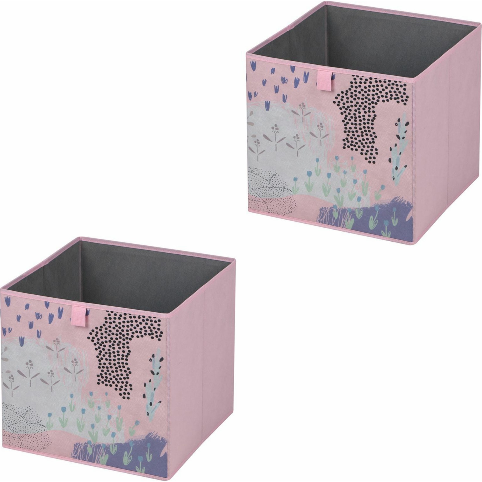IDIMEX Stoffbox 2er Set FLOWER PINK-2 - Bild 1