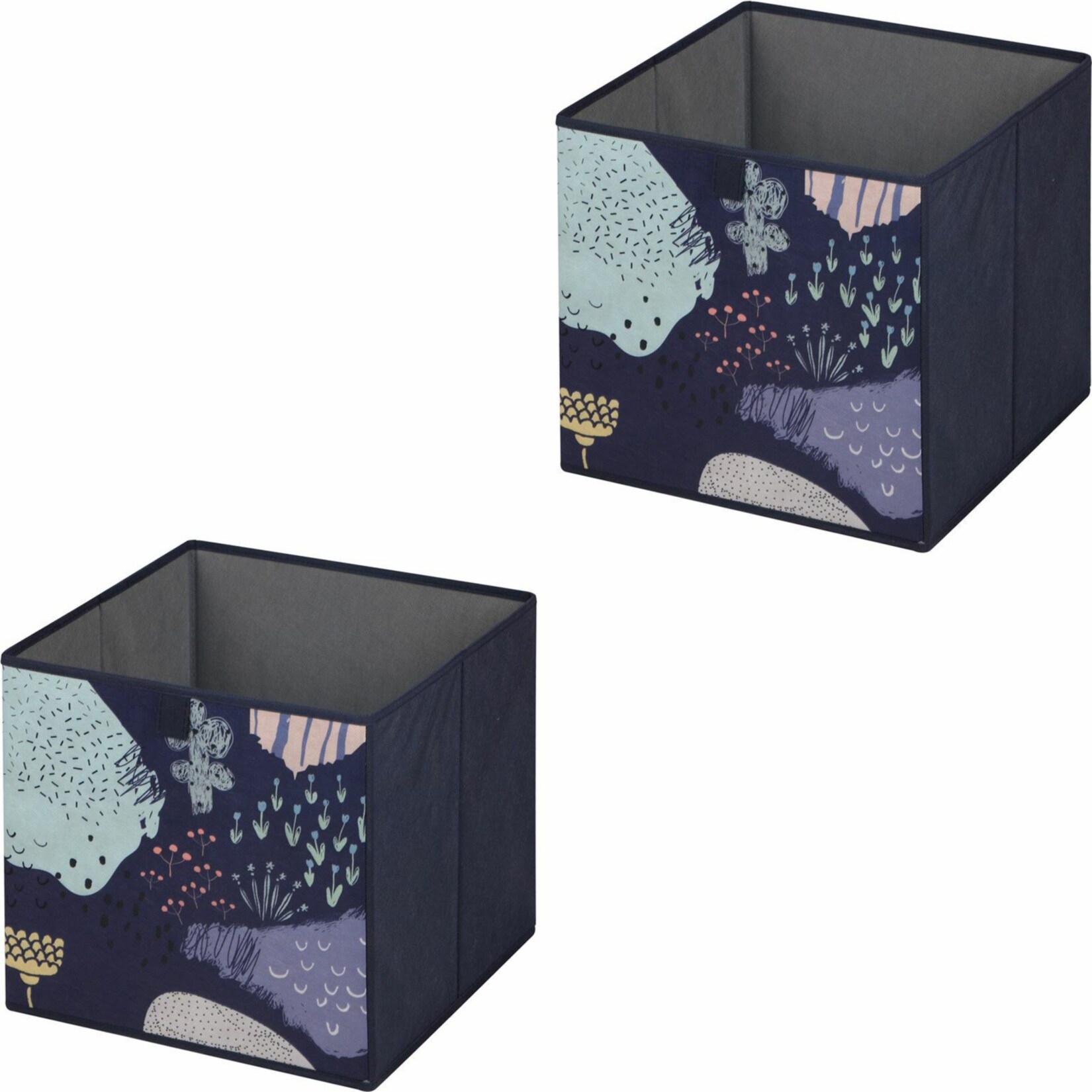 IDIMEX Stoffbox 2er Set FLOWER NIGHT-2 - Bild 1