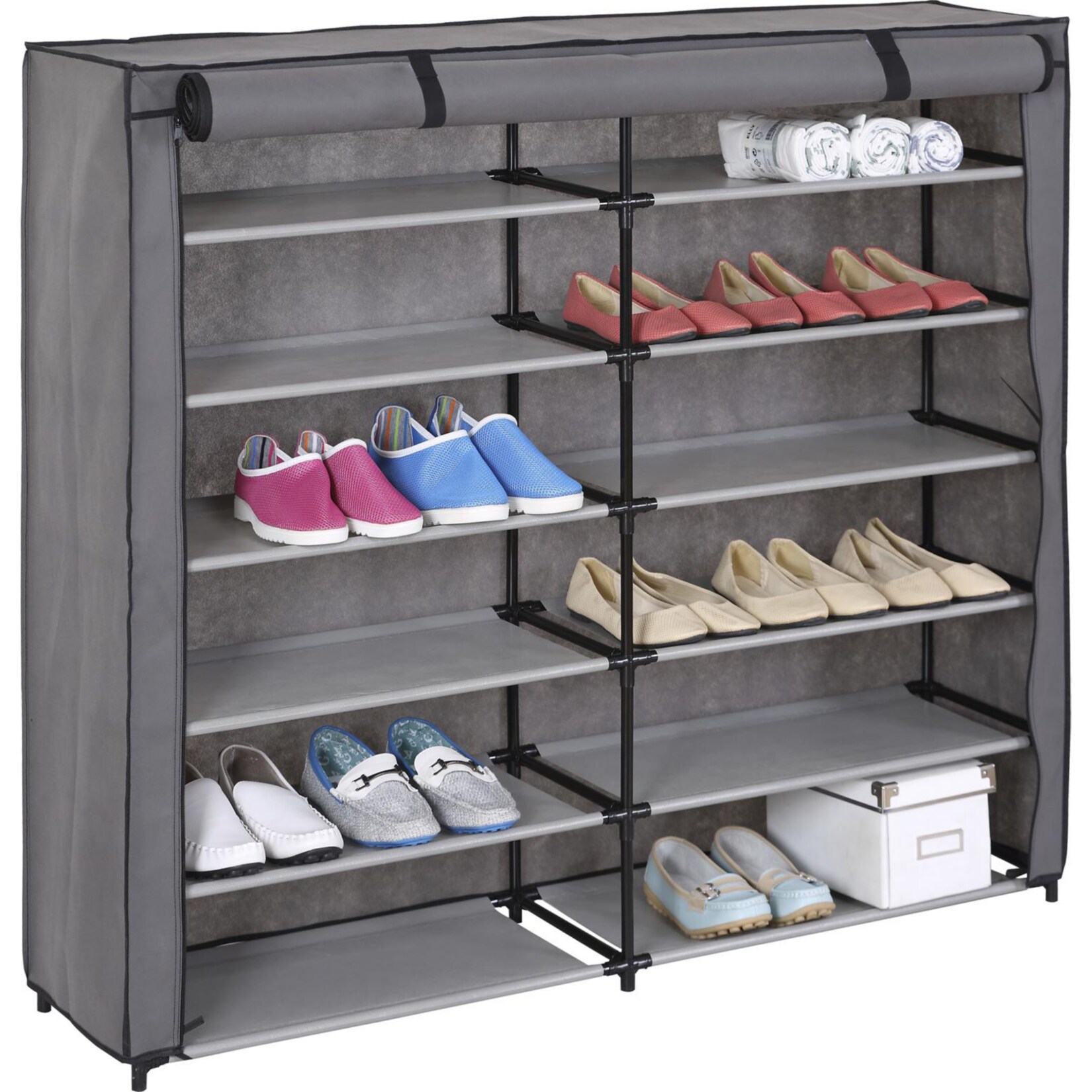 IDIMEX Schuhregal Stoff 12 B&ouml;den VIOLA - Bild 1