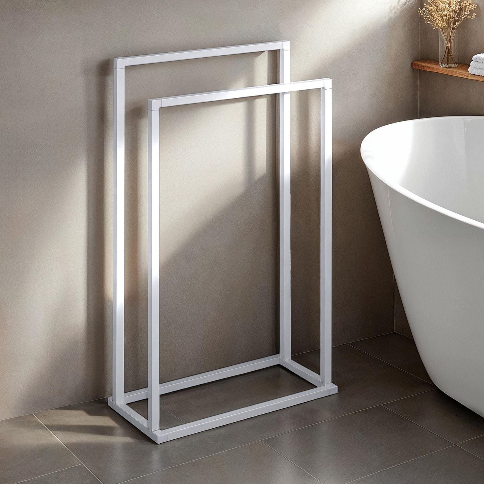 IDIMEX Handtuchhalter MAILO mit 2 Stangen &ndash; Schwarz - Bild 1