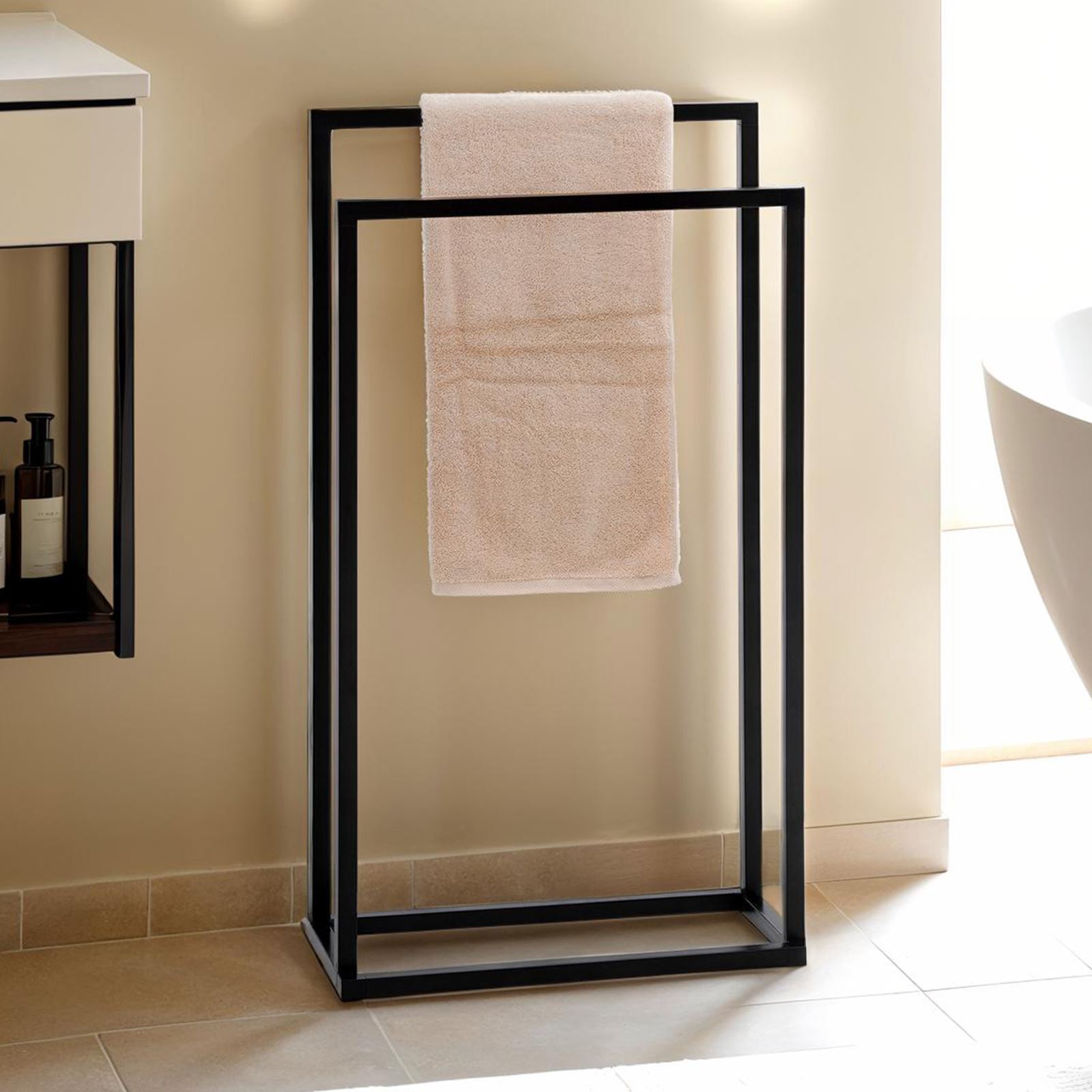 IDIMEX Handtuchhalter MAILO mit 2 Stangen &ndash; Grau - Bild 1