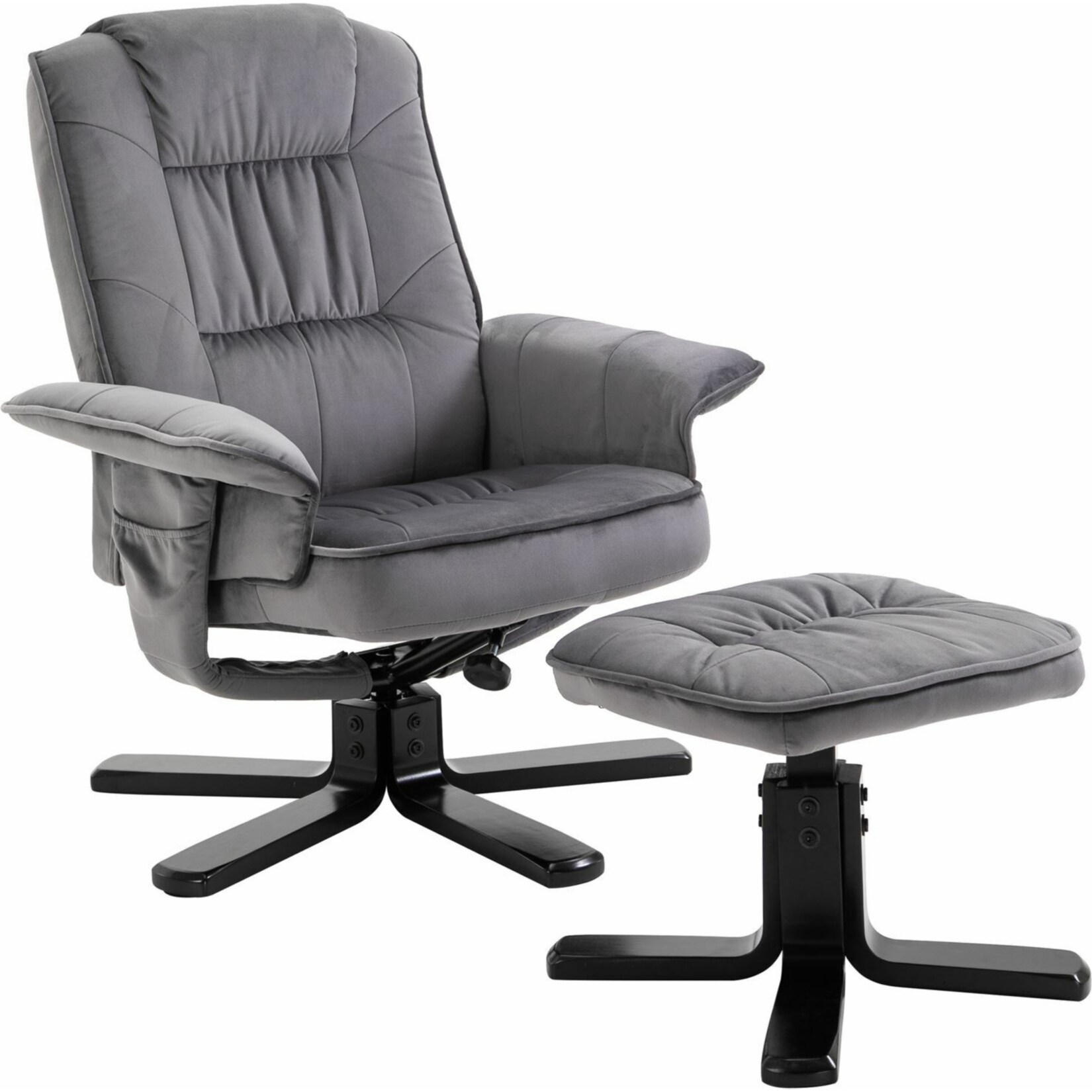 IDIMEX Relaxsessel Samtstoff mit Hocker CHARLES - Bild 1
