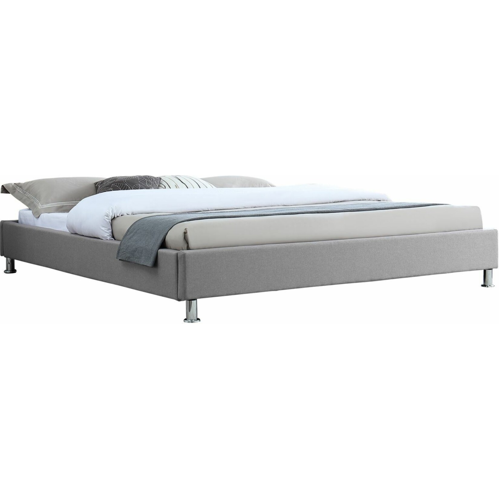 IDIMEX Futonbett NIZZA 180 x 200 cm Stoffbezug in grau - Bild 1