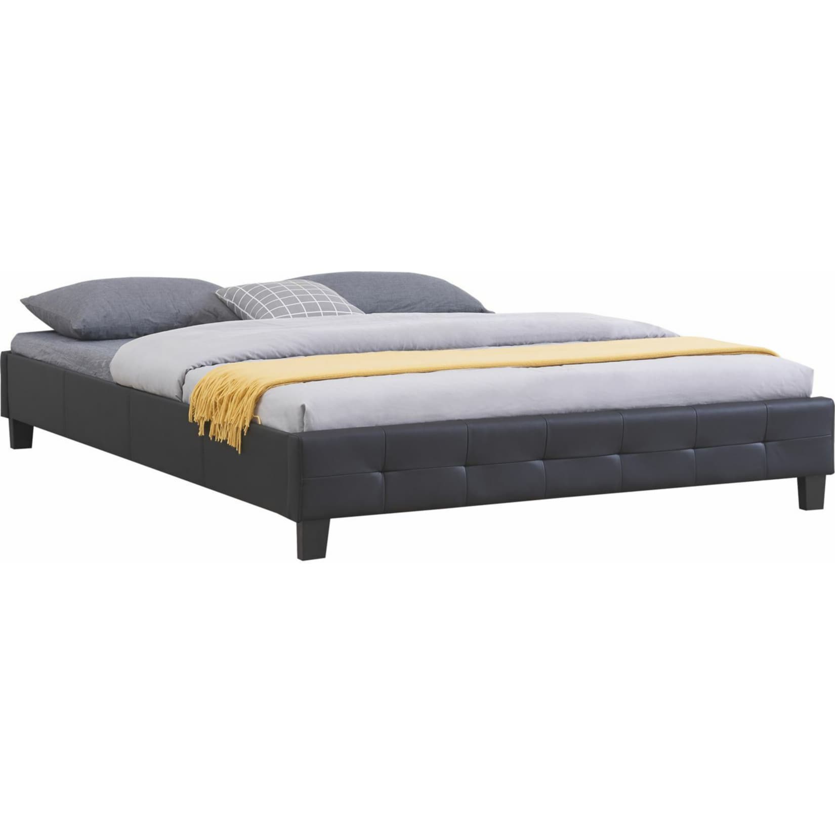 IDIMEX Futonbett GOMERA 160 x 200 cm Bezug Kunstleder in grau - Bild 1