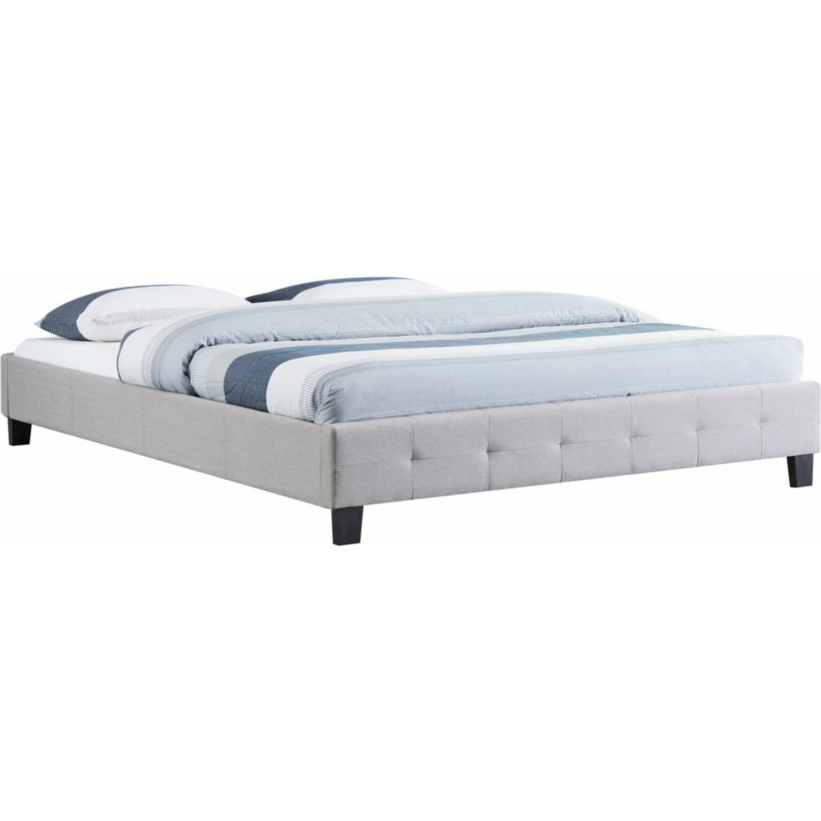 IDIMEX Futonbett CORSE 160 x 200 cm Stoffbezug in grau inkl. Lattenrost - Bild 1