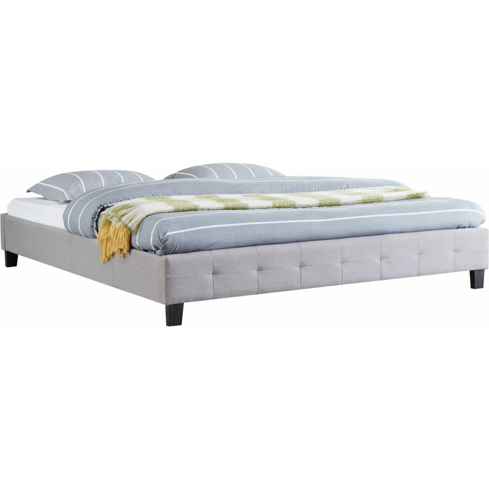 IDIMEX Futonbett CORSE 180 x 200 cm Stoffbezug in grau inkl. Lattenrost - Bild 1