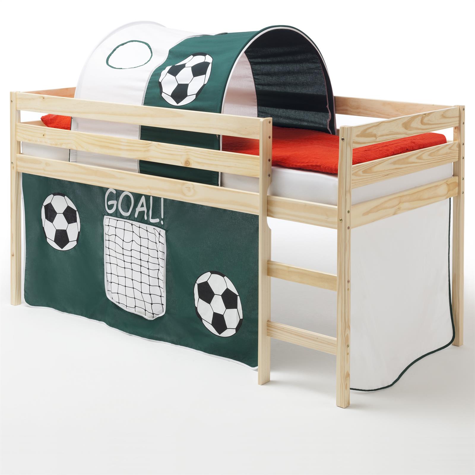 IDIMEX Hochbett ERIK Vorhang + Tunnel, Fu&szlig;ball - Bild 1