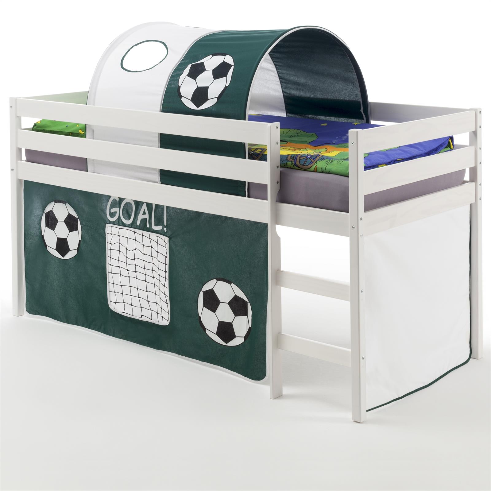 IDIMEX Hochbett ERIK Vorhang & Tunnel Fussball - Bild 1
