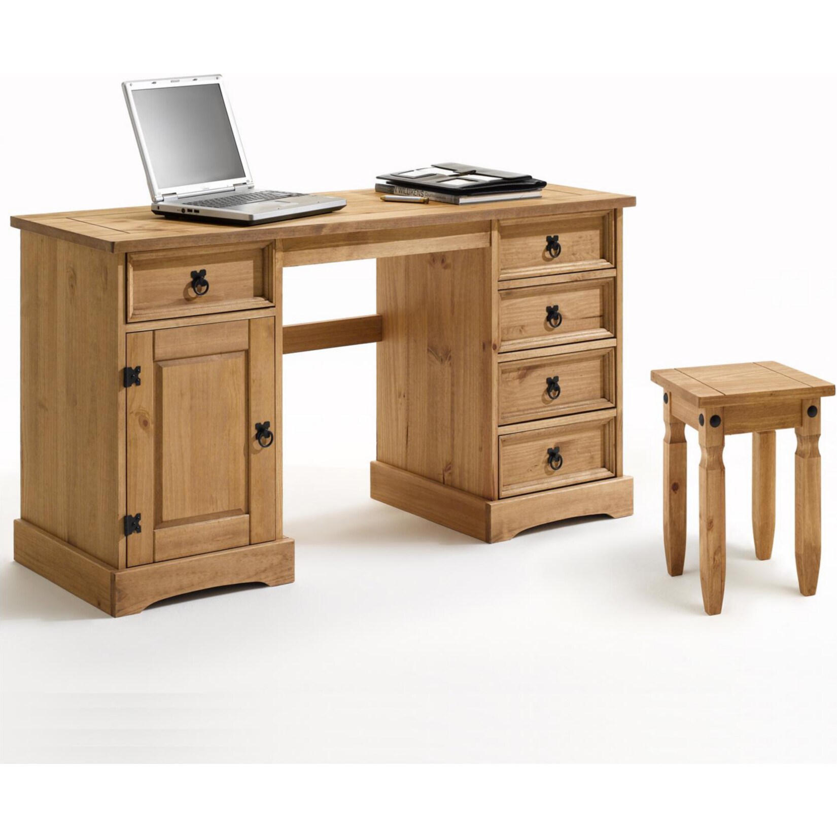 IDIMEX Schreibtisch Hocker Mexico M&ouml;bel TEQUILA - Bild 1