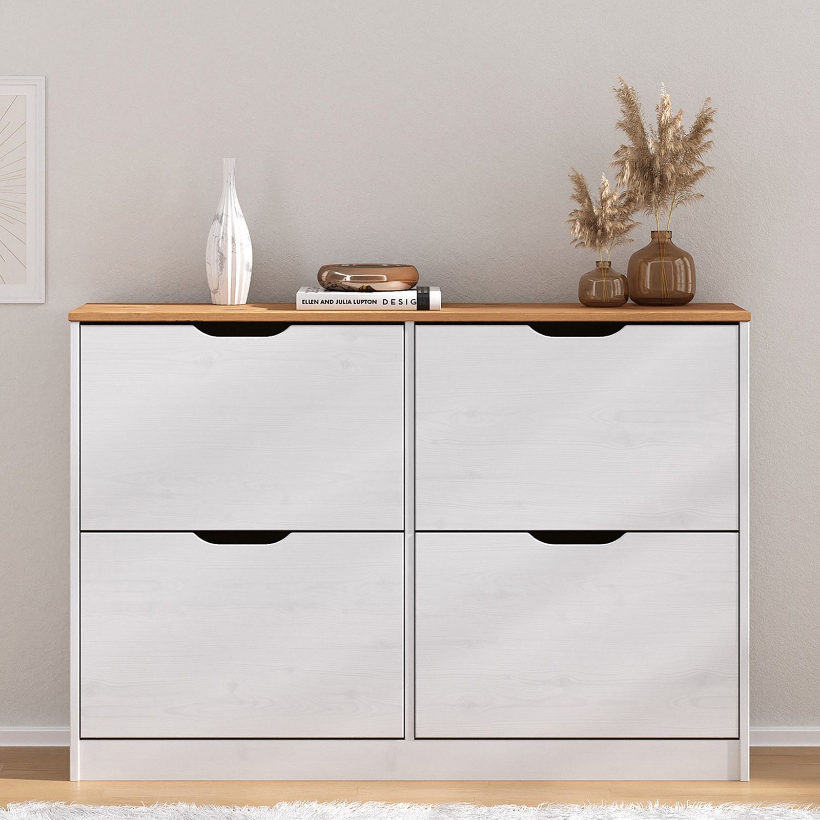 IDIMEX Schuhschrank 2x2 Kipper BASIL - Bild 1