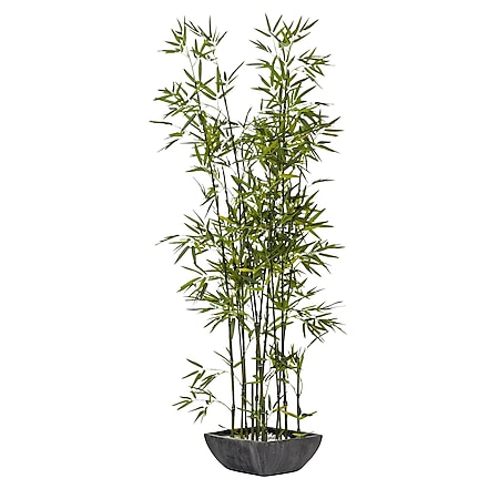 Kunstpflanze Bambus Grün/Schwarz - Bild 1